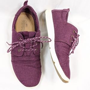 Toms Plum Del Rey Lace Up Sneakers 8.5